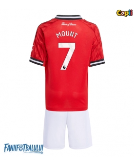 Manchester United Mason Mount #7 Echipament de Fotbal Replică 2025-26 Copii Acasa (+ Șorturi)